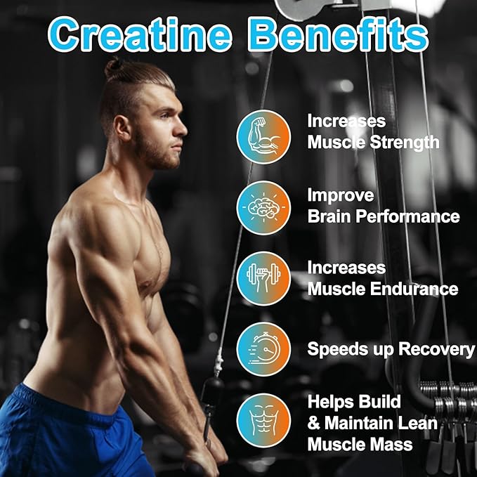 2 Pack Creatine Monohydrate Gummies 5000mg for Men & Women, 120 CT Chewable Creatine Monohydrate for Muscle Support, Energy Boost, 5g of Creatine Monohydrate per Serving - Sugar Free,Vegan