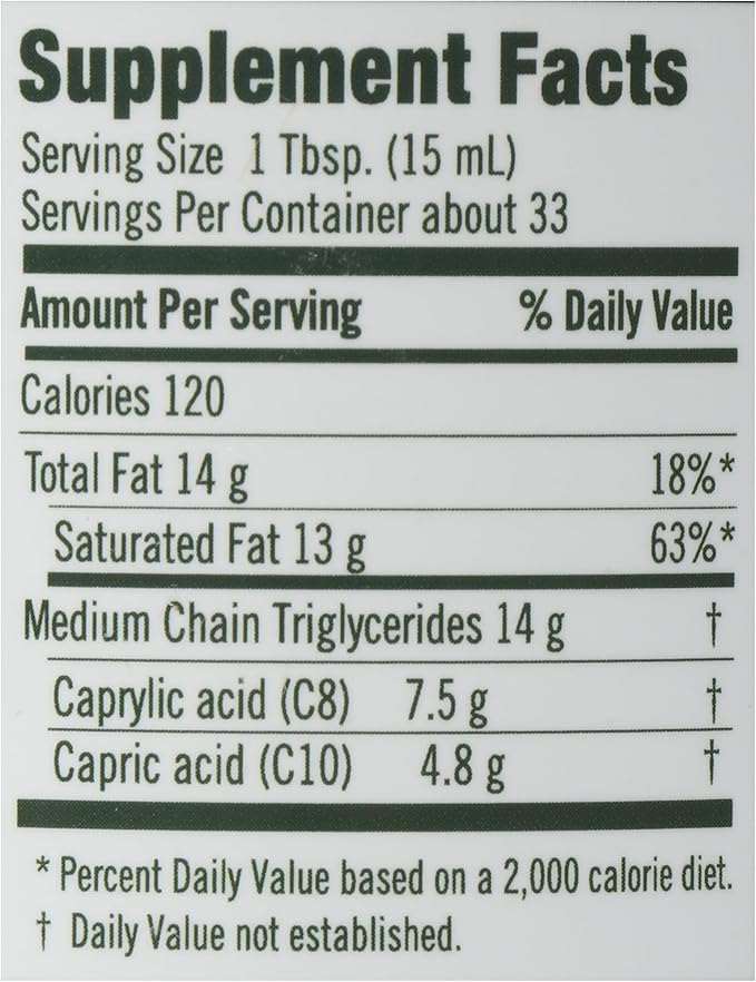 Flora Health MCT Oil Organic Energy Boost, C8 Caprylic & C10 Capric Acids, Keto, Kosher, Non-GMO Verified, 100% from Ethically and Sustainably Sourced Coconuts, 17 Fl Oz Liquid, Glass Bottle
