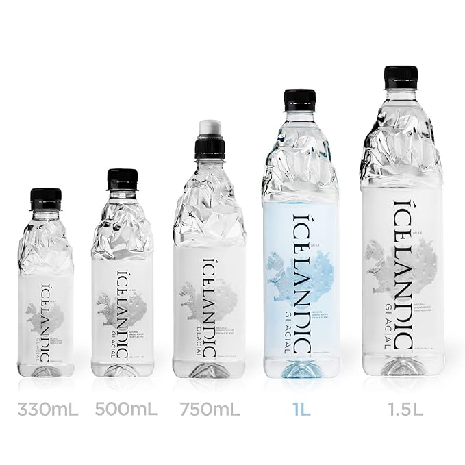 Icelandic Glacial Spring Water, 1 Liter (Pack of 5)