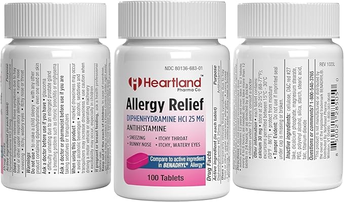 Diphenhydramine HCI | Diphenhydramine Allergy Relief 25 mg 100 Count