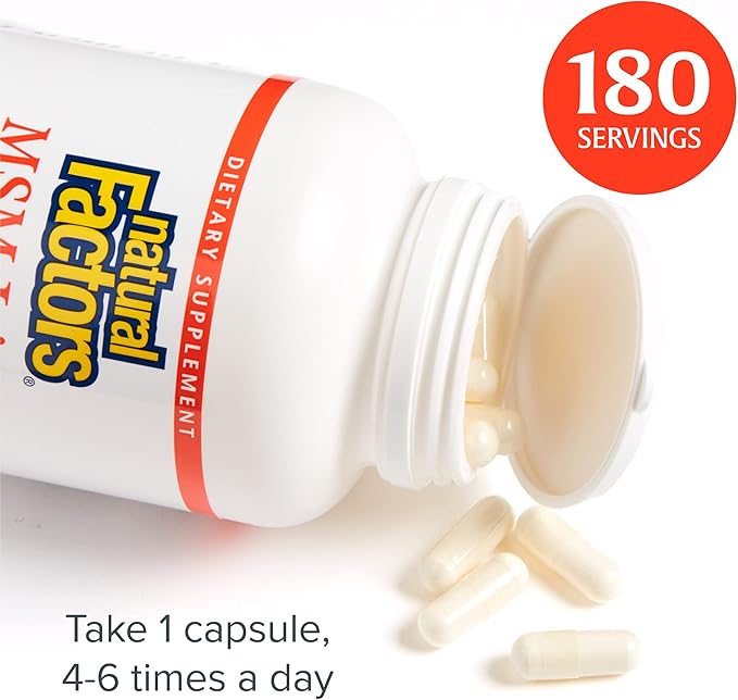 Natural Factors, MSM Joint Formula, Supports 180 Capsules