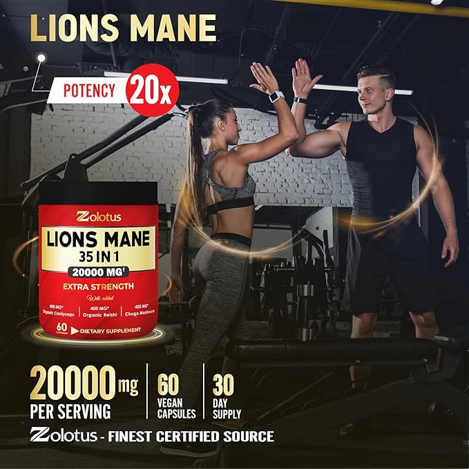 35 in 1 Lions Mane Mushroom 20000mg, with