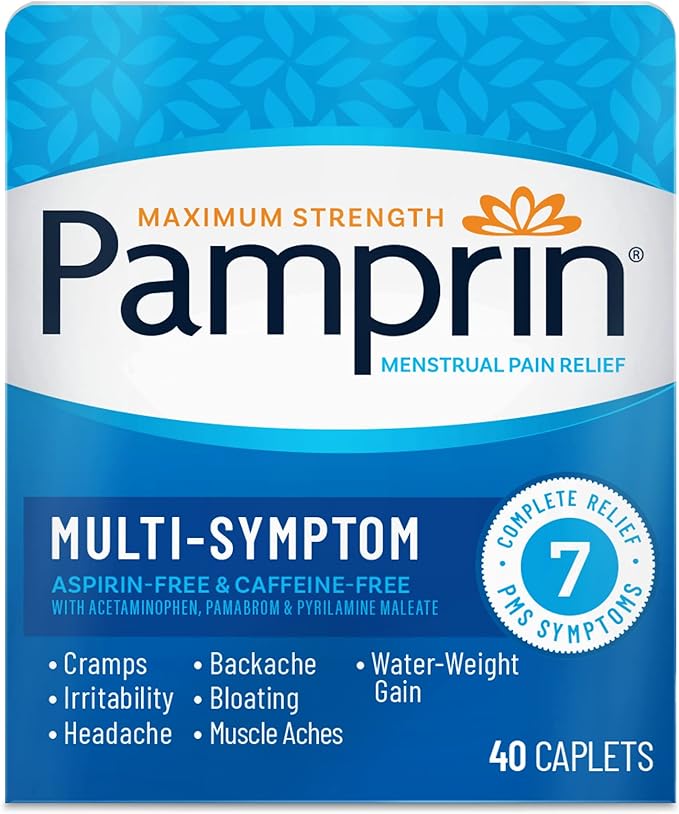 Pamprin Multi-Symptom Formula, with Acetaminophen, Menstrual 40 Caplets