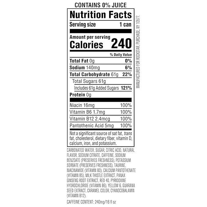 Rockstar Energy Drink Punched Watermelon, 16oz Cans (12 Pack) (Packaging May Vary)