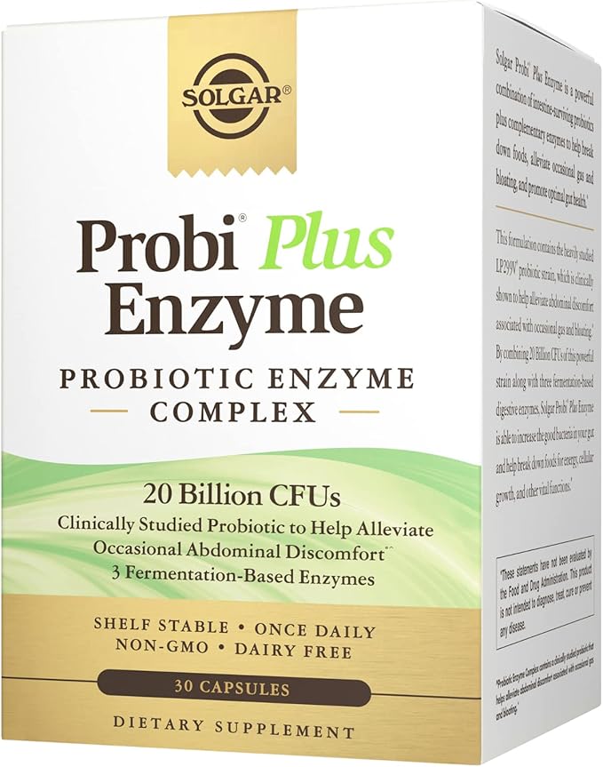 Solgar Probi Plus Enzyme Complex, 30 Capsules 20 Billion 30 Servings