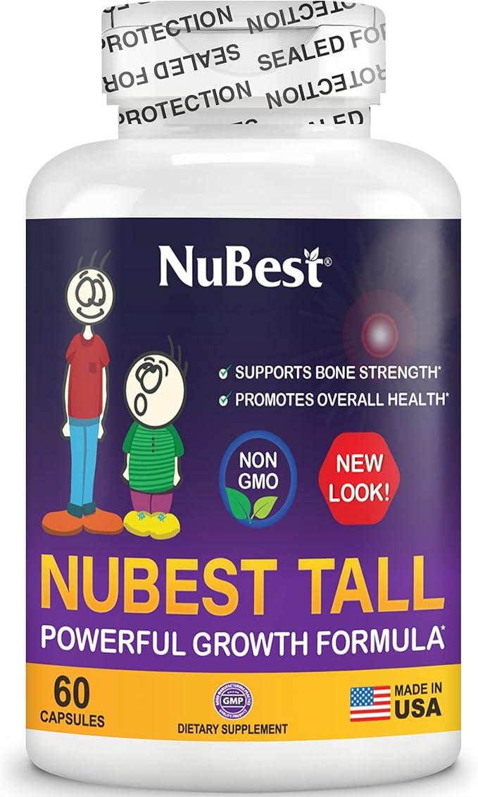 NuBest Tall - Support Bone Strength, 5+ and 60 Capsules 1 Month