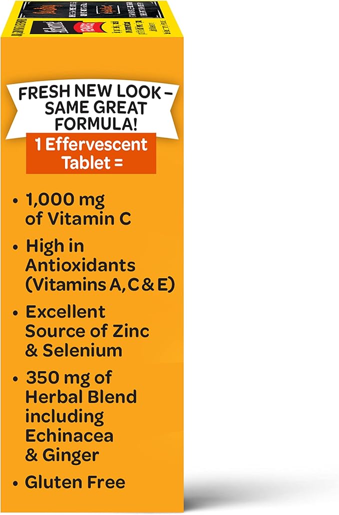 Airborne 1000mg Vitamin C with Zinc, 30 Fizzy