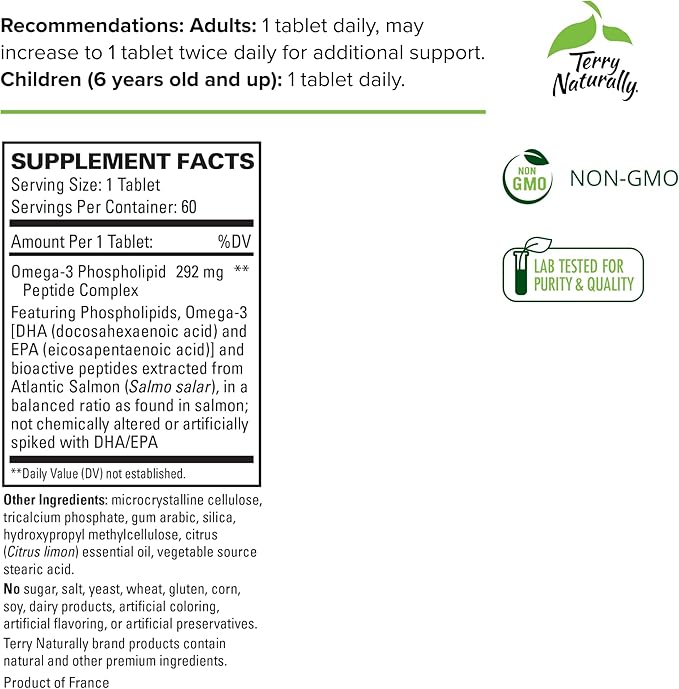 Terry Naturally Vectomega 60 Tablets, 2 - Omega-3 from 120 Servings