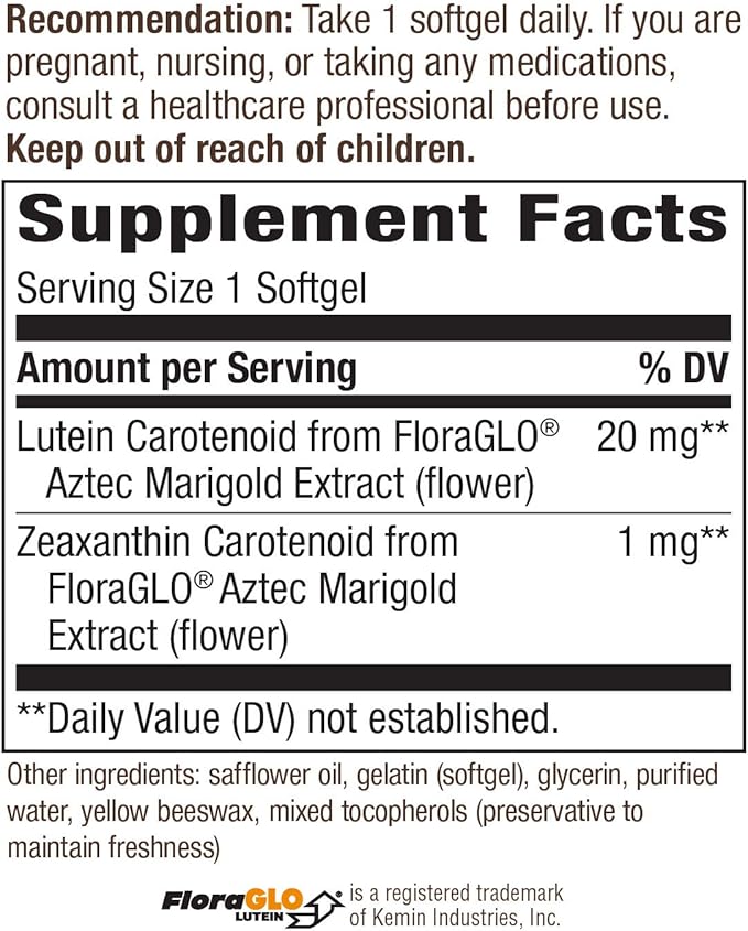 Nature's Way Lutein, Supports Eye Health*, 60 Soft