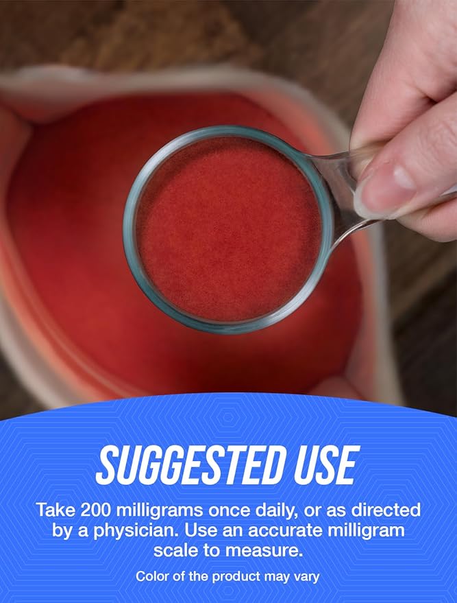 BulkSupplements.com Lycopene Powder - Lycopene Supplement, Lycopene 10mg - Antioxidants Supplement, Gluten Free, 200mg per Serving, 500g (1.1 lbs) (Pack of 1)