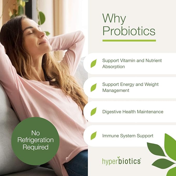 Hyperbiotics Pre Pro Vegan Probiotics + Prebiotics 60 Billion 30 Capsules