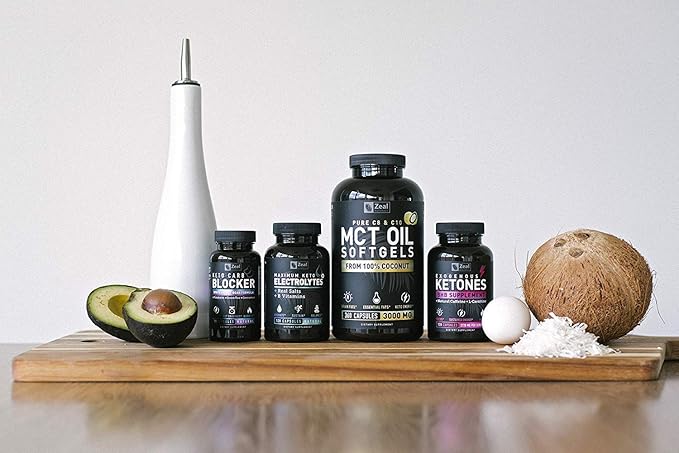 Pure MCT Oil Capsules (360 Softgels | 3000mg) 4 Month Supply Keto Pills w Unrefined Coconut - C10 & C8 Brain Fuel, Energy, Octane Ketosis