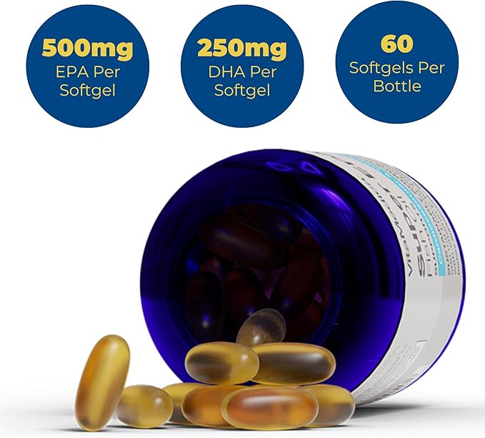 High-Potency, Super EPA/DHA Fish Oil 750mg Omega-3 Fatty