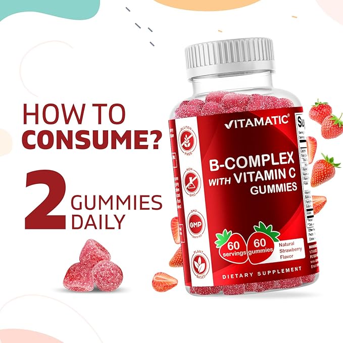 Vitamatic Vitamin B Complex Gummies 60 Gummies (1 Bottle)