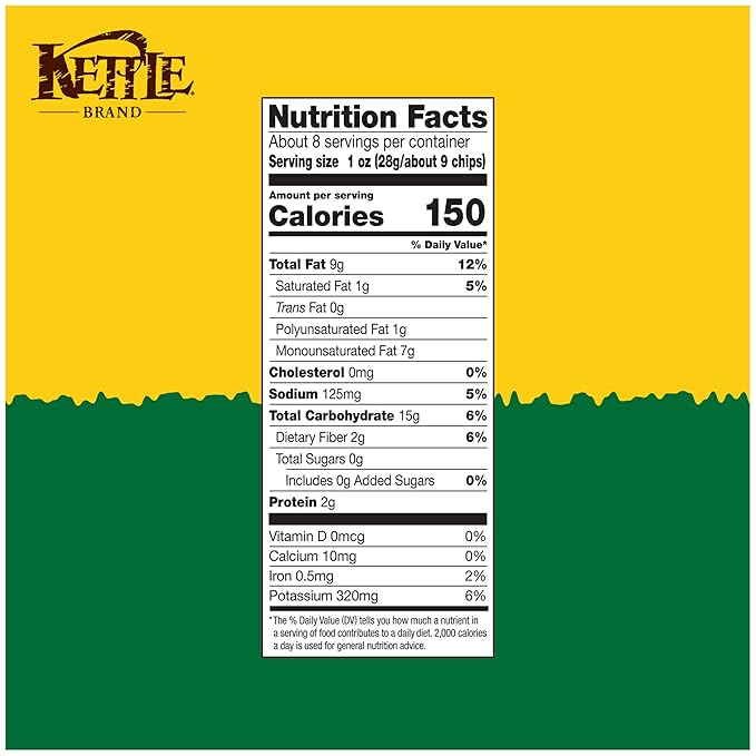 Kettle Brand Potato Chips, Krinkle Cut, Dill Pickle Kettle Chips, 7.5 Oz (Pack of 12)