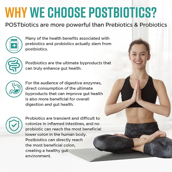 Digestive Enzymes 1000mg with Postbiotics, 20 60 Veggie