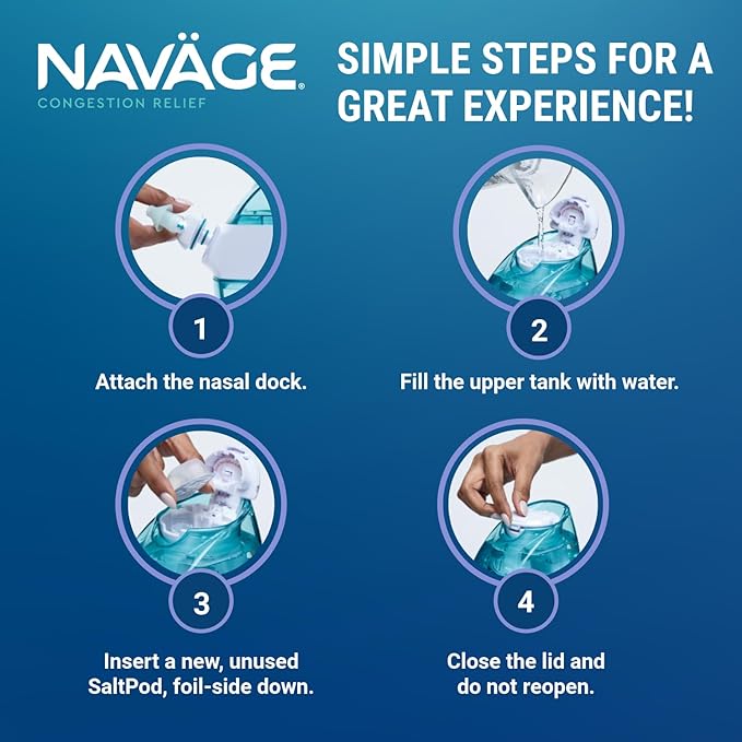 Navage Nasal Care Starter Bundle Nose 20 SaltPods, 10 SaltPods