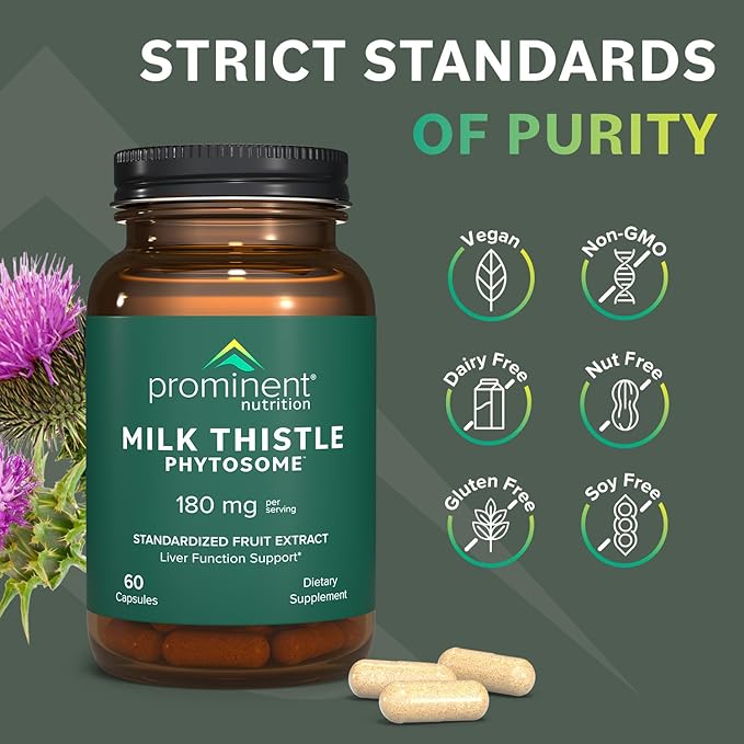 Milk Thistle Phytosome™ Supplement 180 mg, 60 Day