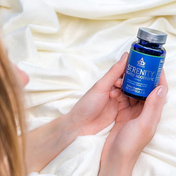 Thrivous Serenity - Natural Sleep Aid 5mg Melatonin 200mg L-Theanine 30 High 60 Capsules