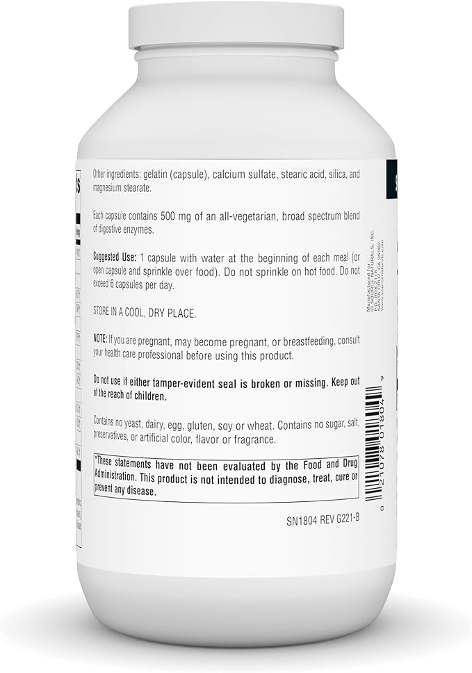 Source Naturals Essential Enzymes 500mg, Bio-Aligned 360 Capsules