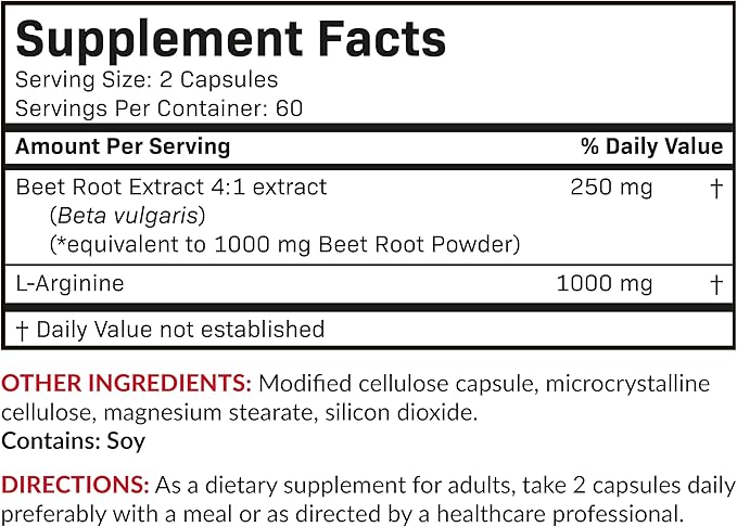 Futurebiotics Beet Root + L-Arginine, Non-GMO, 120 Vegetarian Capsules