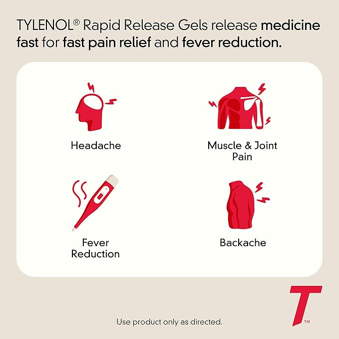 Tylenol Extra Strength Acetaminophen Rapid Release 500 mg 225 Count