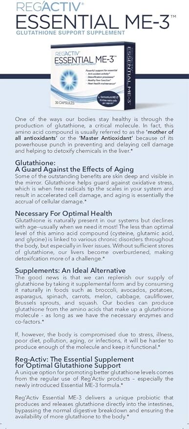 Reg'Activ Essential ME-3, 30 Capsules. A