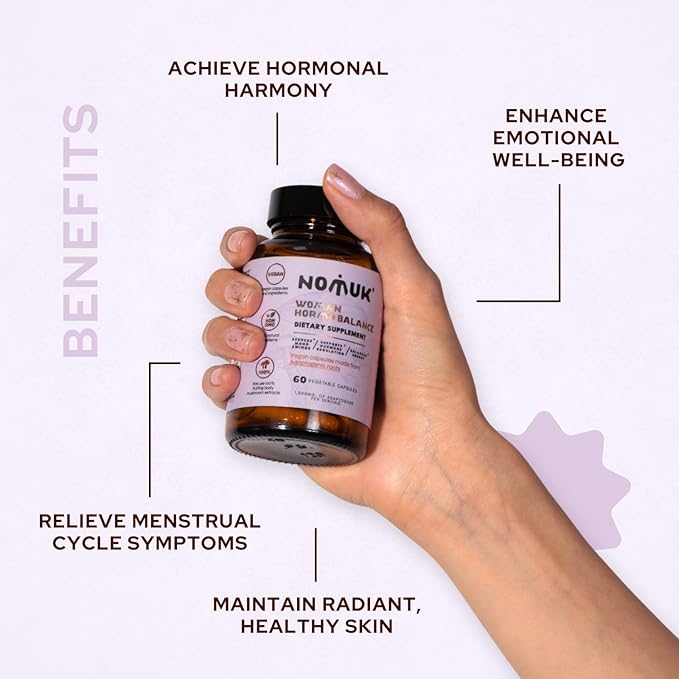 Woman Hormo Balance, Shatavari for PMS, Schisandra, Maca and Ginseng, adaptogenic Roots, Mushroom Extract for Women's Health, 60 Capsules