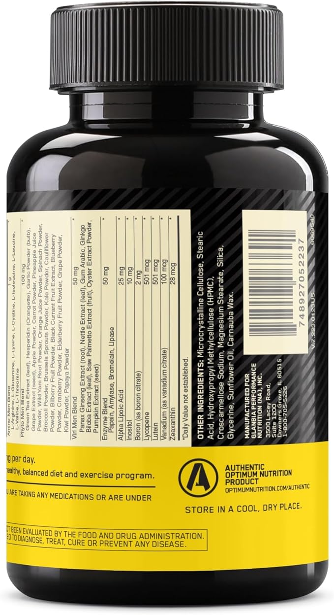 Optimum Nutrition Opti-Men, Vitamin C, Zinc B12 for 90 Count