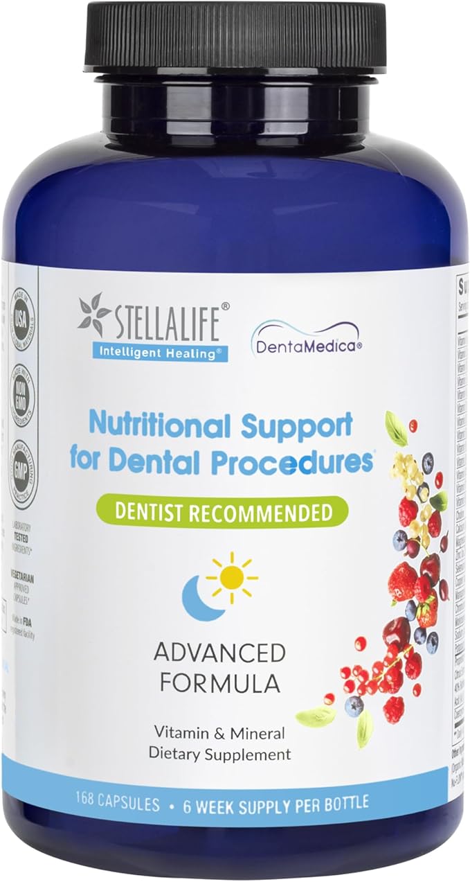 DentaMedica Nutritional Support for Faster Dental D3 & K2 for CoQ10 & 168 Capsules