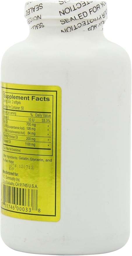 Golden Alaska Deep Sea Omega-3-6-9 Fish 1000mg 300 300 Softgels