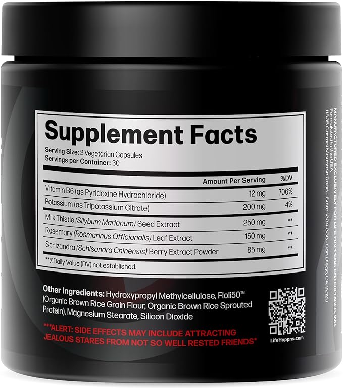 Life Happns Pour Decisions Liver Health B6, Electrolytes 60 Capsules