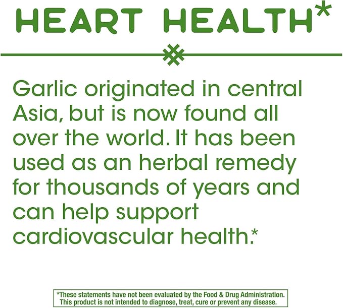 Nature's Way Garlic Bulb, Supports Heart 100 Vegan 2)