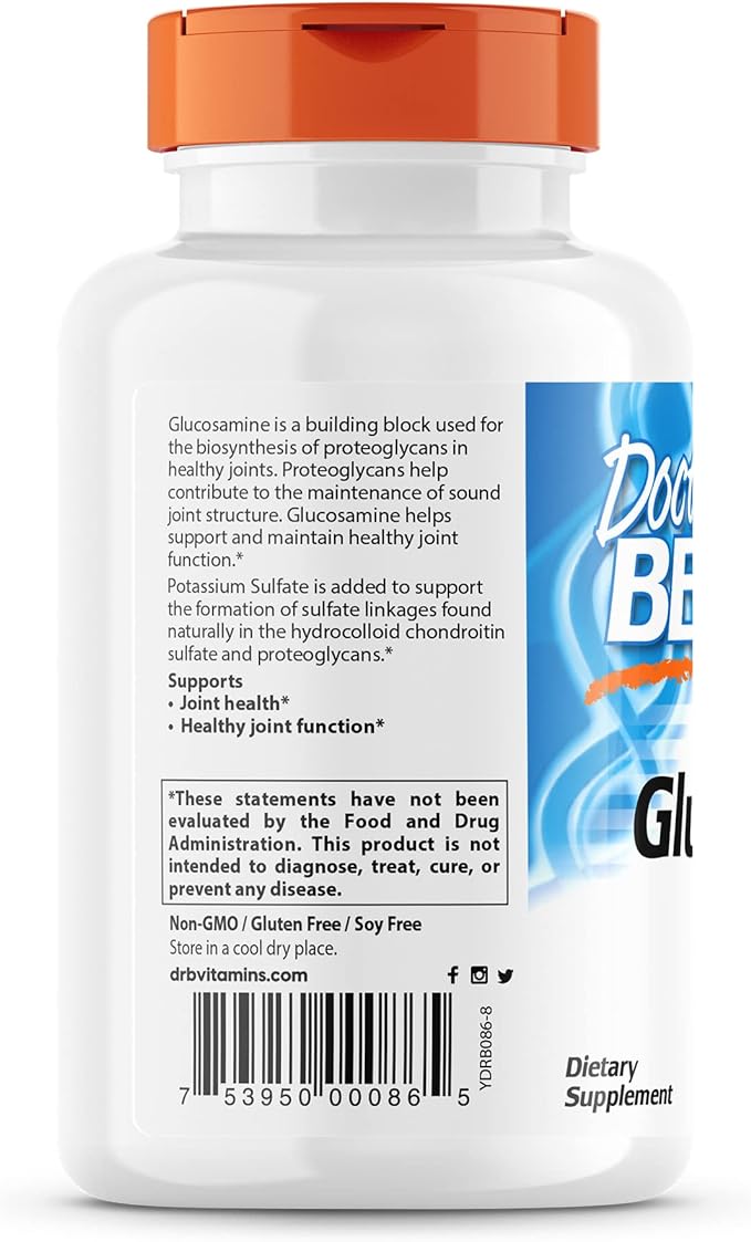 Doctor's Best Glucosamine, Non-GMO, Gluten & 750 mg, 180 Count