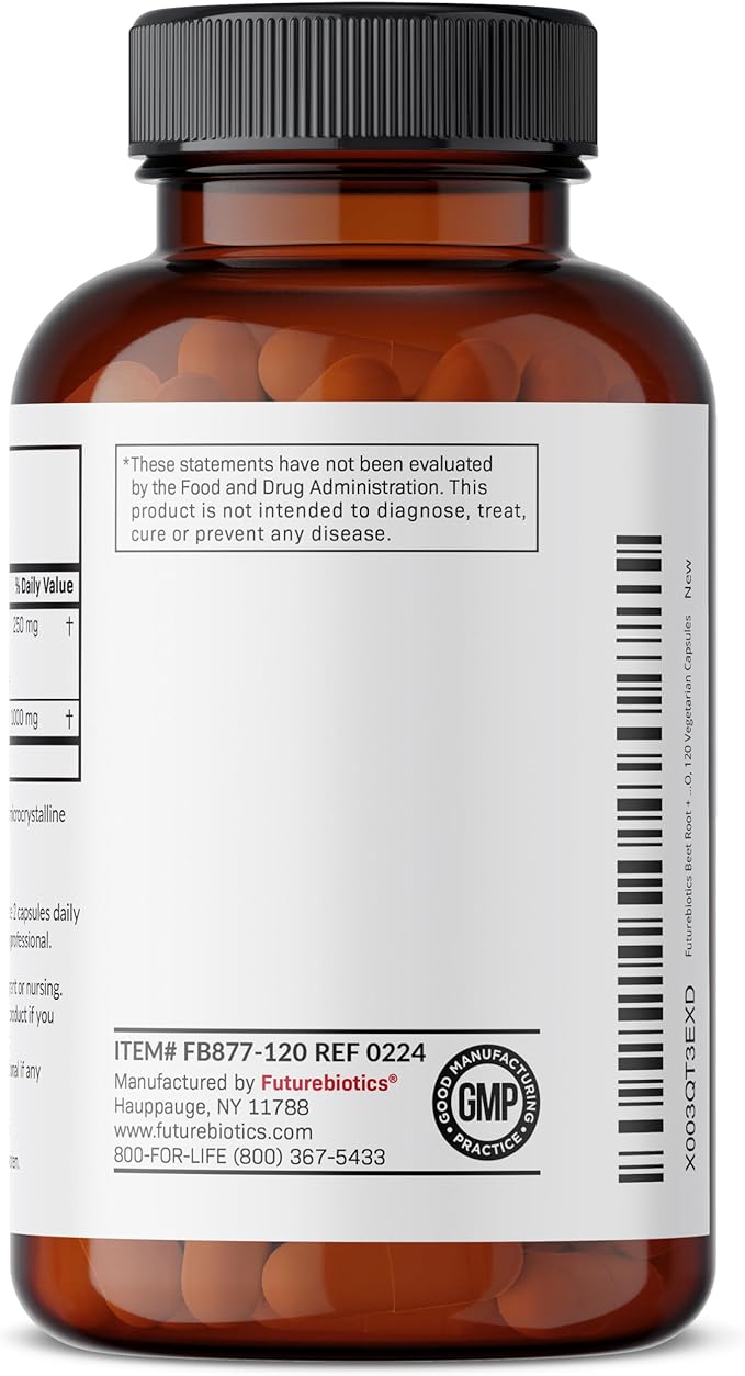 Futurebiotics Beet Root + L-Arginine, Non-GMO, 120 Vegetarian Capsules