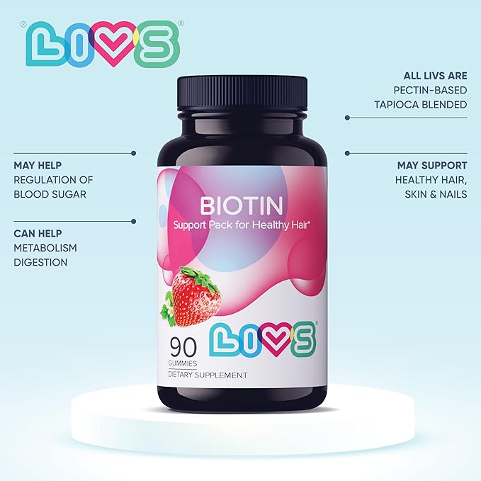 Biotin - Biotin Gummies, Gummy Vitamin 10,000 mcg, 90 Count