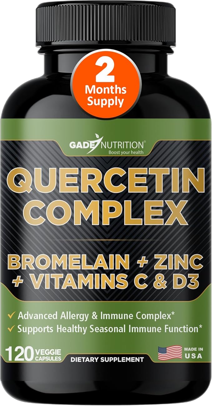 Organic quercetin, Quercetin with Bromelain, quercetin 500mg, quercetin d3, zinc