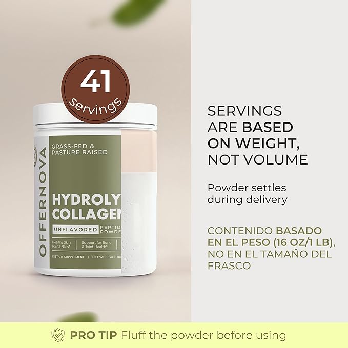 Hydrolyzed Collagen Peptides Powder 100% Pure,