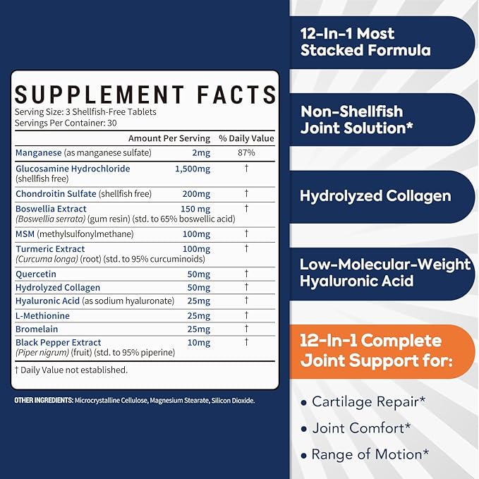 Joint Support, Glucosamine Chondroitin MSM 90 Tablets