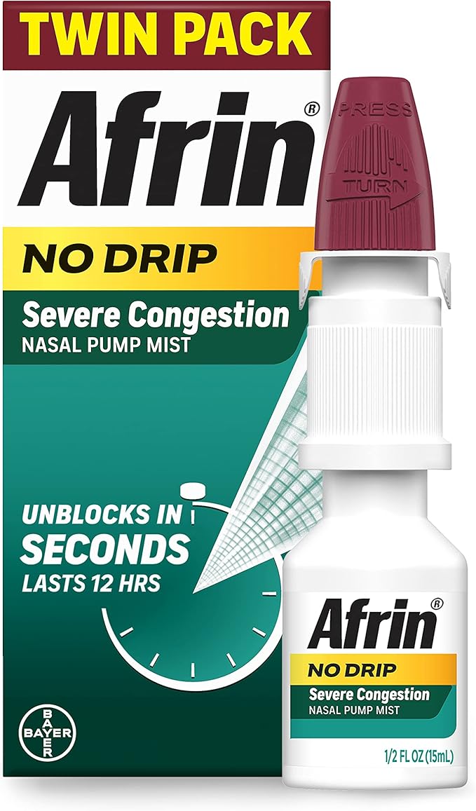Afrin No Drip Severe Congestion Maximum 12 Hour 2 x 0.5 Fl 1