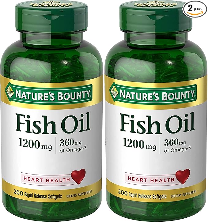 Nature's Bounty Fish Oil, Supports Heart 1200 Mg, 200 Ct 2)
