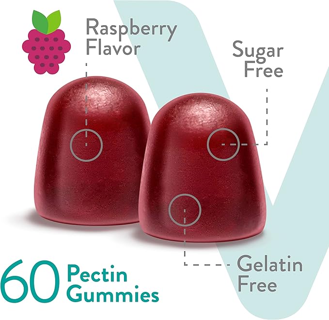 Probiotic Gummies for Women, Men & Teens, 2 Billion CFUs - Sugar Free - Immune Booster, Digestive Support, Gut Health - Vegan, Gelatin Free, GMO Free - Tasty Chewable Raspberry Flavored Gummy