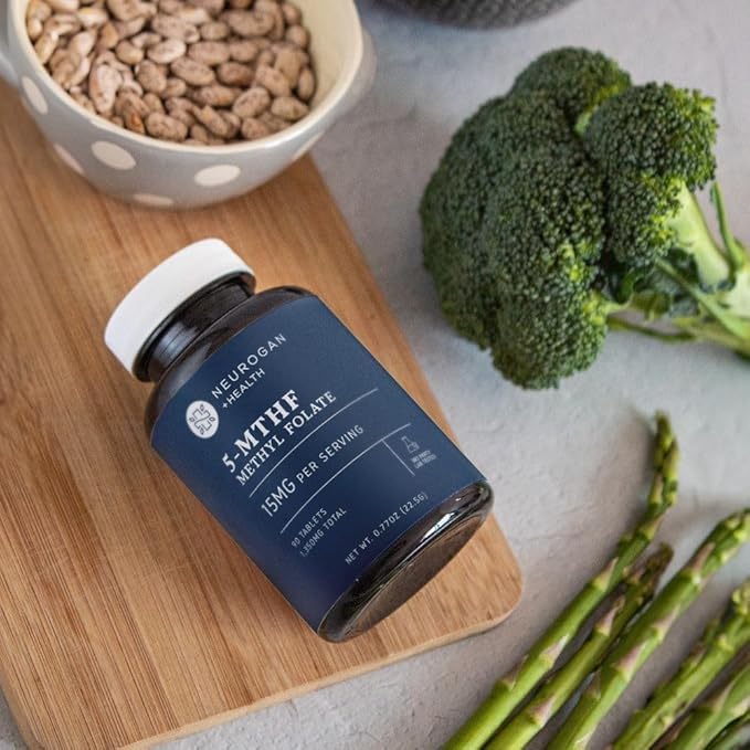 L-5-MTHF Methyl Folate Supplement, 15 mg - Active Folic Acid for Enhanced Absorption - Vegan, Gluten-Free & Non-GMO - Supports Cognitive, Cardiovascular & Mood Health - Made in USA, 90-Day Supply