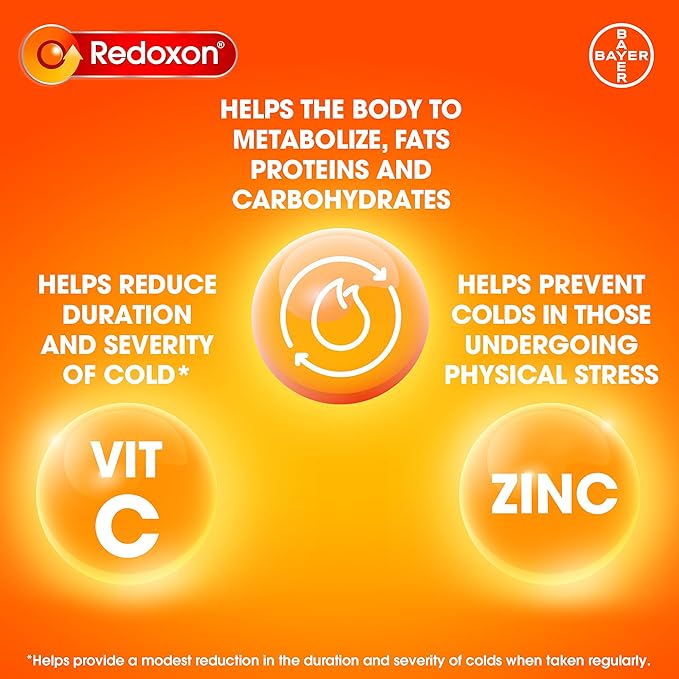 Redoxon Double Action Vitamin C 100mg 10mg, 4 4 x 15 Count
