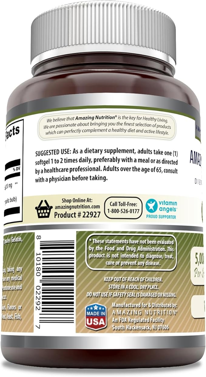 Amazing Formulas Garlic Supplement 5000 Mg 120 Softgels