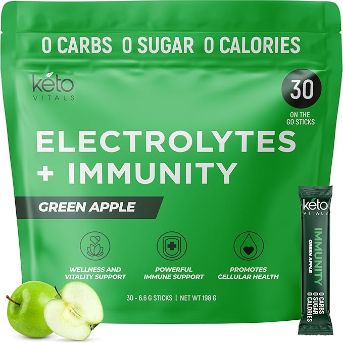 Keto Vitals Immunity Sugar Free Electrolytes 30 Count