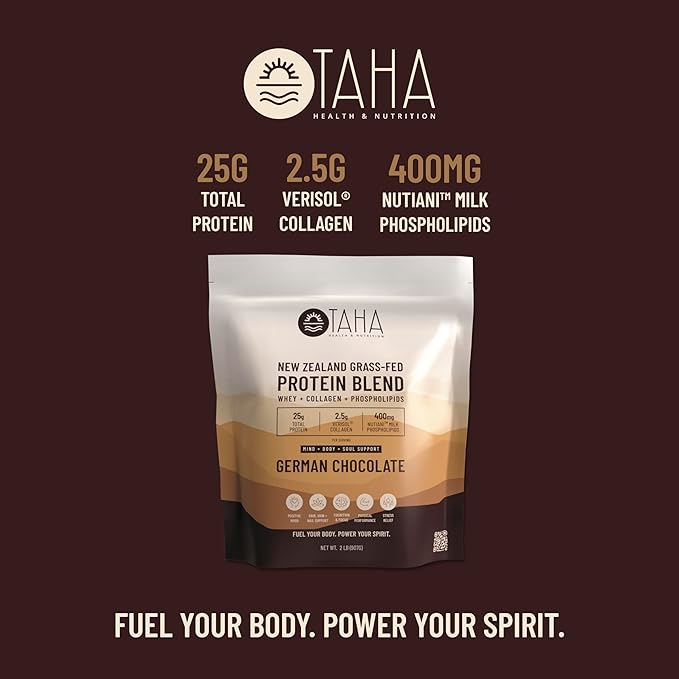 Taha Health & Nutrition Mind+Body+Soul Protein Blend 25g of 400mg Milk