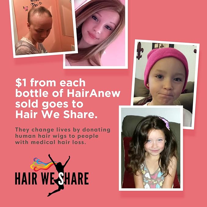 Naturenetics HairAnew Hair Growth Vitamins for Women & Men - Hair Vitamins For Faster Hair Growth & Thickness - Part of Proceeds go to Hair Loss Charity - Vegan Hair Supplement For Hair Skin Nails (1)