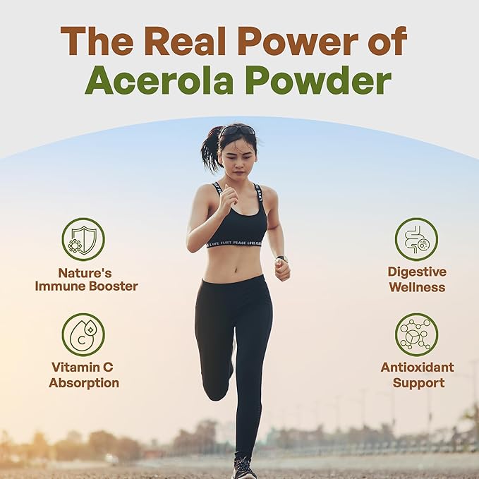 Go Nutra Acerola Powder Organic Freeze 18% Vitamin 8oz