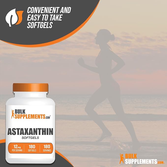 BulkSupplements.com Astaxanthin 12mg 180 Softgels 1 Astaxanthin (180 Softgels)